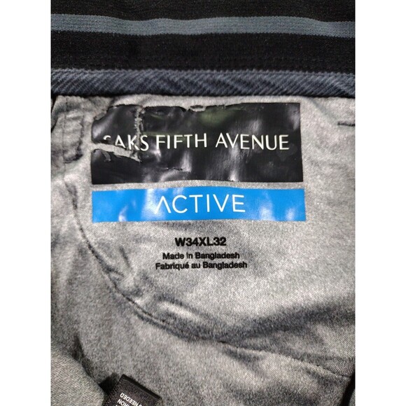 Saks 5th Avenue Active Corduroy Pants Mens 36 x 32 Blue Cotton Stretch Cord - Picture 5 of 16